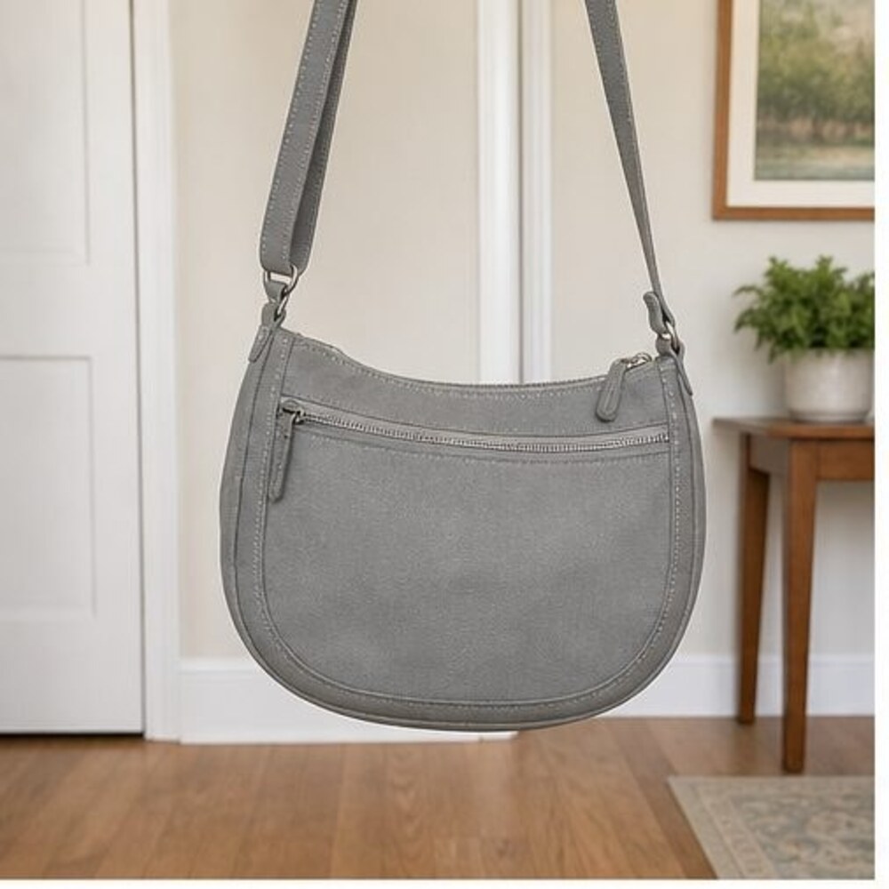 Cream Saffiano Crossbody Bag